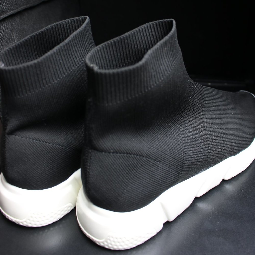 Black Slip-On Sock Sneaker Shoes